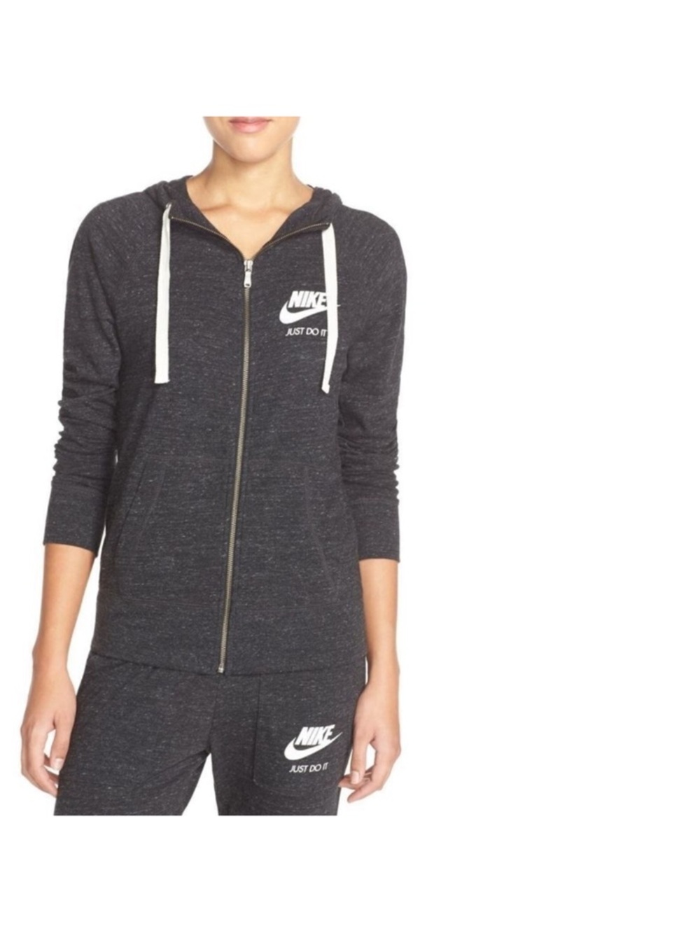 NIKE Gym Zip Gray Hoodie Jacket M